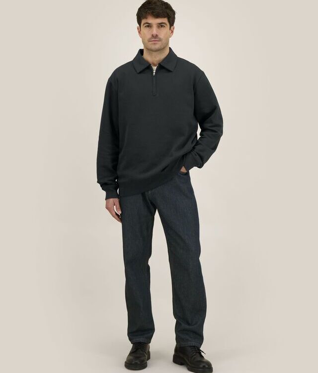 Stanley/Stella Proper — Bluză polo unisex cu fermoar scurt