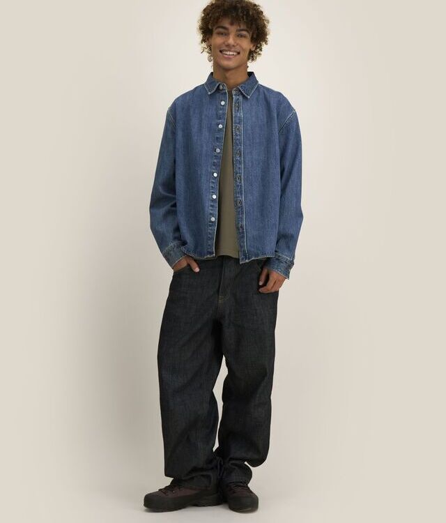 Stanley/Stella Palmer — Overshirt unisex din denim
