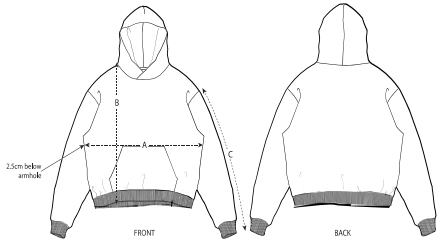 Ghid de mărimi hanorac Duhovnic oversized